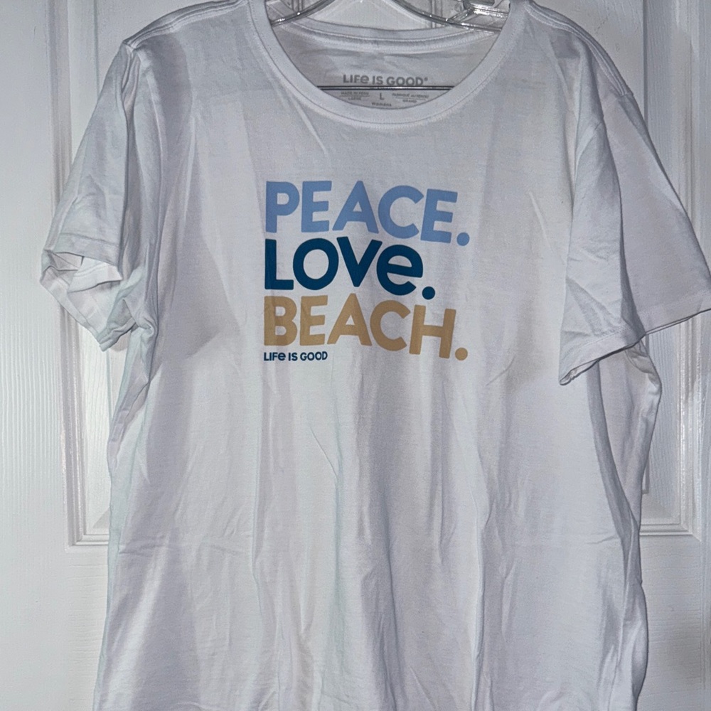 Life Is Good White Crusher Top